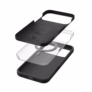 Crong Color Cover Magnetic MagSafe dėklas, skirtas iPhone 17 Pro, juodas