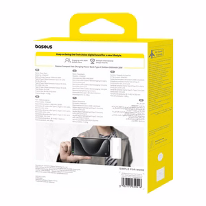 Išorinė baterija Baseus Compact 5000mAh, 20W, USB-C (balta)