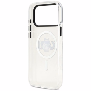 Karl Lagerfeld IML Choupette Sketch Logo magnetinis dėklas telefonui iPhone 17 Pro - skaidrus