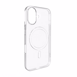 Puro 03 Mag magnetinis silikoninis dėklas telefonui iPhone 16 - permatomas