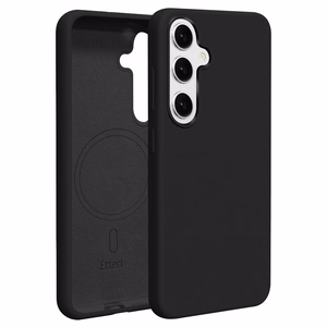 Etteri Silikoninis Mag dėklas for Samsung Galaxy S25 Plus juodas