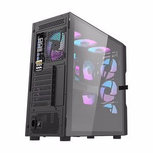 Darkflash DK431 Mesh kompiuterio korpusas (juodas) + 4 ARGB ventiliatoriai