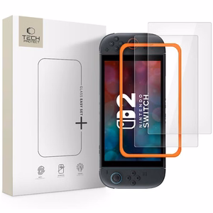 Tech-Protect Easy Set+ 2 dalių grūdinto stiklo rinkinys Nintendo Switch 2 - skaidrus