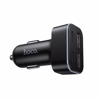 Įkroviklis automobilinis Hoco Z63 42W (2xUSB 2xUSB-C) juodas