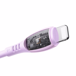 Joyroom S-A59 Vibrant Series 3A USB-A - Lightning laidas 1.2m - violetinis