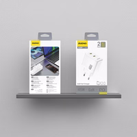 Dudao A28PEU PD 45W GaN 2xUSB Wall Įkroviklis - Baltas