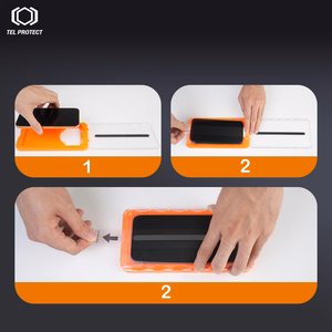 Tel Protect Dust-Free Easy Fit HD Titan grūdintas stiklas skirtas Iphone 16 Pro/17 juodas