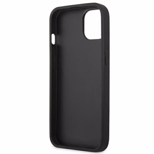 Dėklas BMW BMHCP14MSLLBK iPhone 14 Plus 6.7 - juodas odinis štampas