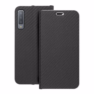 LUNA Book Carbon dėklas telefonui SAMSUNG A7 2018 juodas