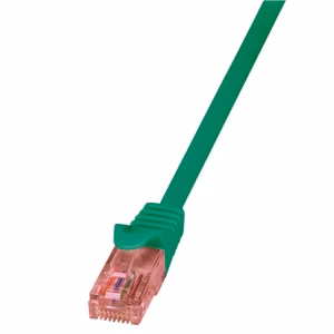 LogiLink PrimeLine CQ2015U – Cat 6 U/UTP RJ45 patch cable, 0.25 m, green