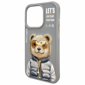 Nimmy Cool&Cute 2.0 Dėklas telefonui iPhone 15 Pro - pilkas
