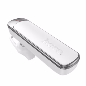 Hoco E201 belaidė monofoninė ausinė su mikrofonu, ENC, Bluetooth 6.0, 130 mAh, balta