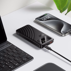 Išorinis akumuliatorius Hoco Q42, 10000 mAh, QC PD, 30 W, 3 A, juodas