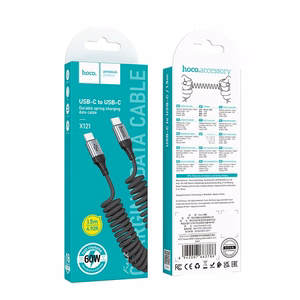 Kabelis USB C į USB C Hoco PD 3A 1,5 m X121 juodas