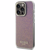 Guess GUHCP15XHDECMP iPhone 15 Pro Max 6.7" rožinis/rožinis kietas dėklas IML Faceted Mirror Disco Iridescent