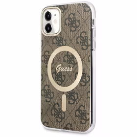 Guess GUHMN61H4STW iPhone 11 6.1" rudas/rudas kietas dėklas 4G MagSafe