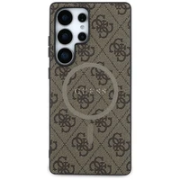 Guess Odinis 4G Spalvotas Žiedas Klasikinis Logotipas Magnetinis Dėklas Samsung Galaxy S25 Ultra ruda