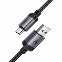 "Acefast C20-04" USB-A - USB-C kabelis 480Mb/s 3A 1,2 m - juodas