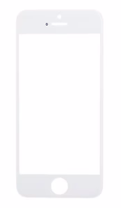 LCD stikliukas Apple iPhone 5S/SE su rėmeliu ir OCA baltas ORG