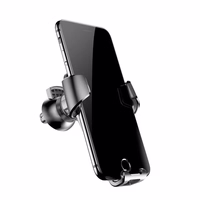 Baseus gravitacinis laikiklis automobiliui, tvirtinamas prie grotelių (juodas)