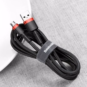 Baseus Cafule Micro USB kabelis 2A, 3 m, juoda/raudona