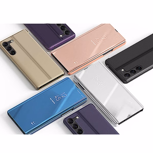 Dėklas telefonui Clear View Case Samsung Galaxy S23+ atverčiamas dėklas mėlynas