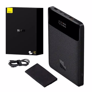 Išorinė baterija Baseus Blade 20000mAh 2xUSB, 2xUSB-C + kabelis USB-C 100W (juoda)