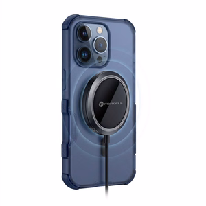 Case for iPhone 17 Forcell F-Protect BumperX Premium compatible with MagSafe navy blue
