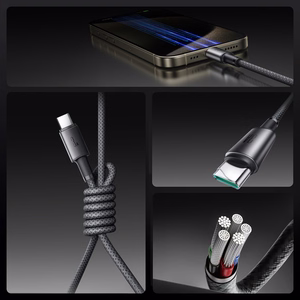 Кабель Joyroom S-A50 Unlimited Series 3A USB-A - USB-C с магнитным органайзером 1,2 м - серый
