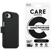 CARE by PanzerGlass Feature Tango 2in1 Portfelio tipo dėklas iPhone 16e - juodas