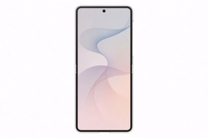 Samsung Galaxy Z Flip8 silikoninis magnetinis dėklas su žiedu, kreminės spalvos