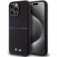 BMW M Silikoninis raštuotas Magnetinis dėklas telefonui iPhone 15 Pro Max - juodas