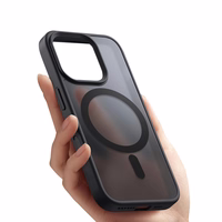 Crong Hybrid Frost MAG Cover - dėklas with MagSafe iPhone 16 Pro (juodas)