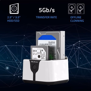 Qoltec 50309 HDD/SSD 2.5" 3.5" Doko Stotis SATA III USB 3.0 5Gb/s Klonavimas