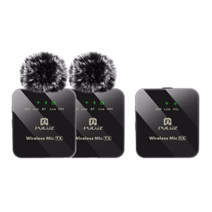 PULUZ belaidis prisegamas mikrofonas 2 TX + 1 RX