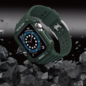 Protect Strap Band for Apple Watch 38/40/41mm Armored Case Strap - Green