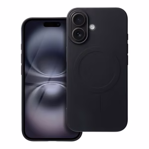 Dėklas Silicone Mag Cover (big hole) (MagSafe) skirtas iPhone 16 juodas