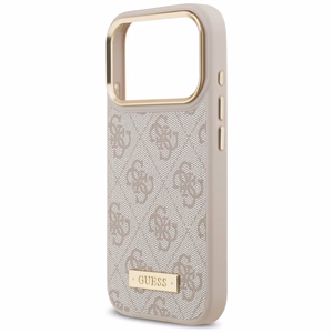 Guess 4G Logo Plate MagSafe Case for iPhone 17 Pro - Pink