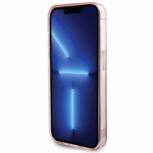 Karl Lagerfeld Monogram Choupette dėklas iPhone 15 Pro, rožinis