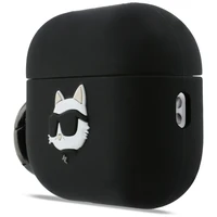 Karl Lagerfeld Silicone Choupette Head 3D Case for AirPods Pro 3 - Black