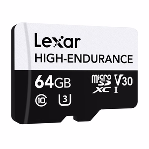 „Lexar“ didelio patvarumo „microSDHC“/„microSDXC“ 64 GB atminties kortelė
