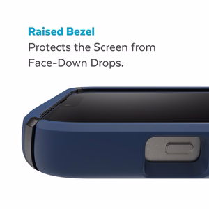 Чехол Speck Presidio2 Pro для iPhone 15 Plus / 14 Plus, с антимикробной защитой Microban, цветовая комбинация «Coastal Blue / Black / White»