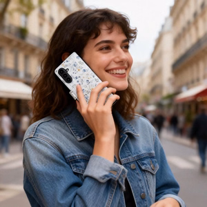 Tech-Protect piniginės tipo dėklas telefonui Samsung Galaxy A26 5G / A17 4G / 5G - su ramunėmis ir lapais