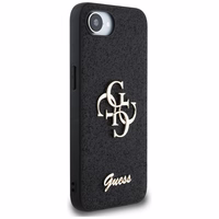 Guess Fixed Glitter Big 4G dėklas telefonui iPhone 16e - juodas