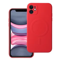SILICONE MAG COVER dėklas telefonui, suderinamas su MagSafe, IPHONE 11 raudonas