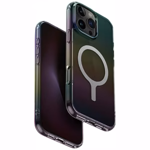 Uniq Iridescia Magclick įkrovimo dėklas iPhone 16 Pro Max – juodas