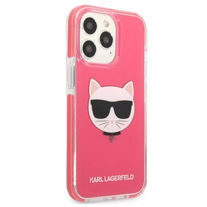 KARL LAGERFELD KLHCP13LTPECPI IPHONE 13 PRO / 13 6.1 "DĖKLAS FUCHSIA / FUSCHIA CHOUPETTE HEAD