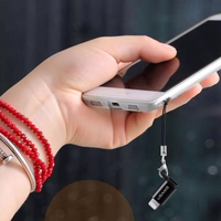 USAMS Adapter microUSB-lightningsu dirželiu juodas SJ152ML01 (US-SJ152)