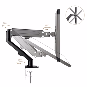 Maclean MC-860N monitoriaus laikiklis su dujine spyruokle, 13"–27", 8 kg, juodas