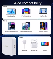 Choetech PD8008 100W GaN greito įkrovimo įkroviklis 2x USB-A / 2x USB-C - baltas